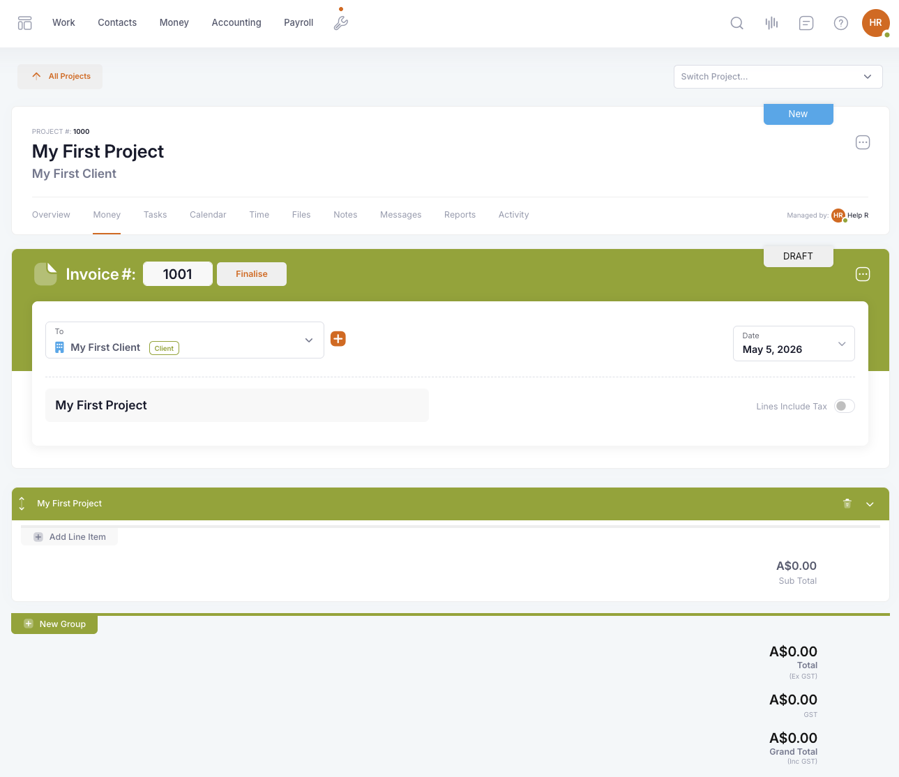 Run Draft Invoice Invoices | Beeswax